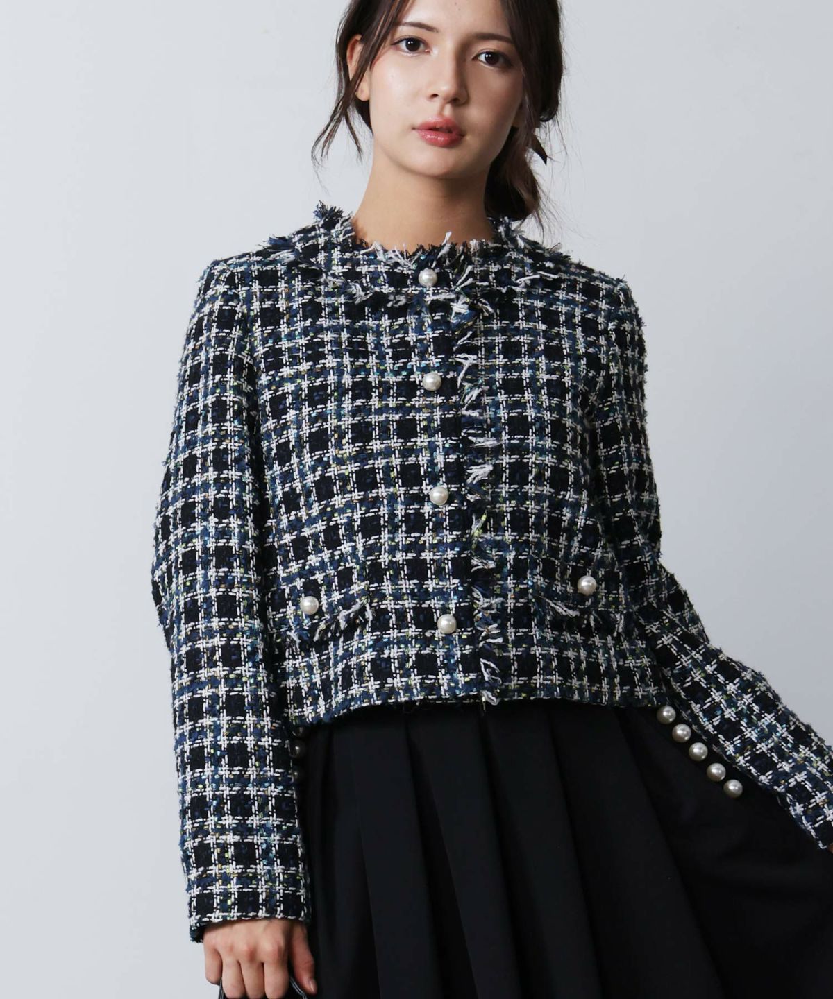 model：H160　着用サイズ：M　ブルー系その他