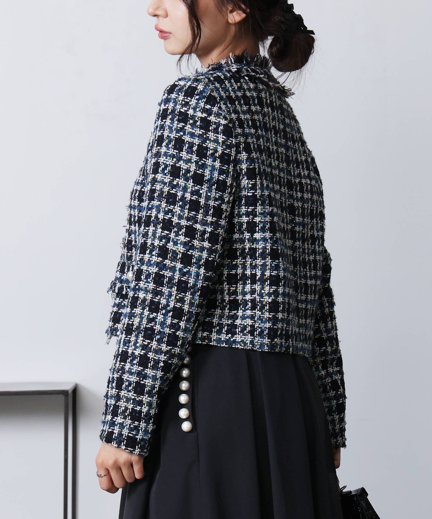 model：H160　着用サイズ：M　ブルー系その他