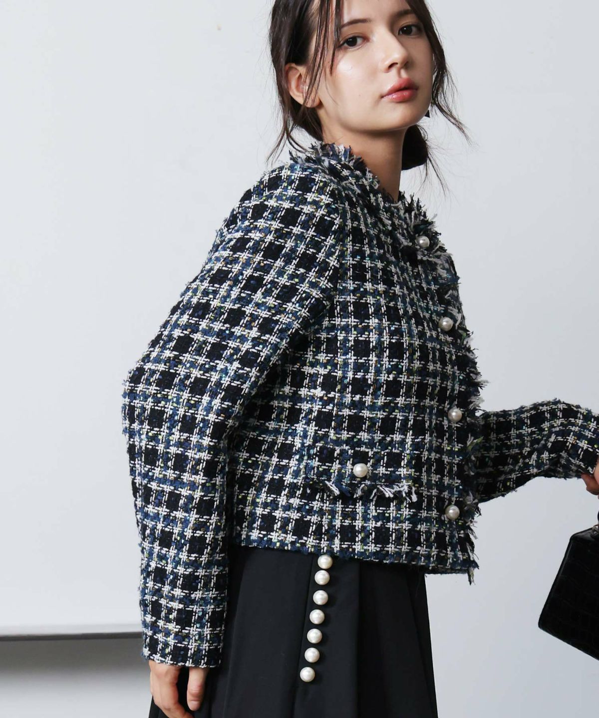 model：H160　着用サイズ：M　ブルー系その他