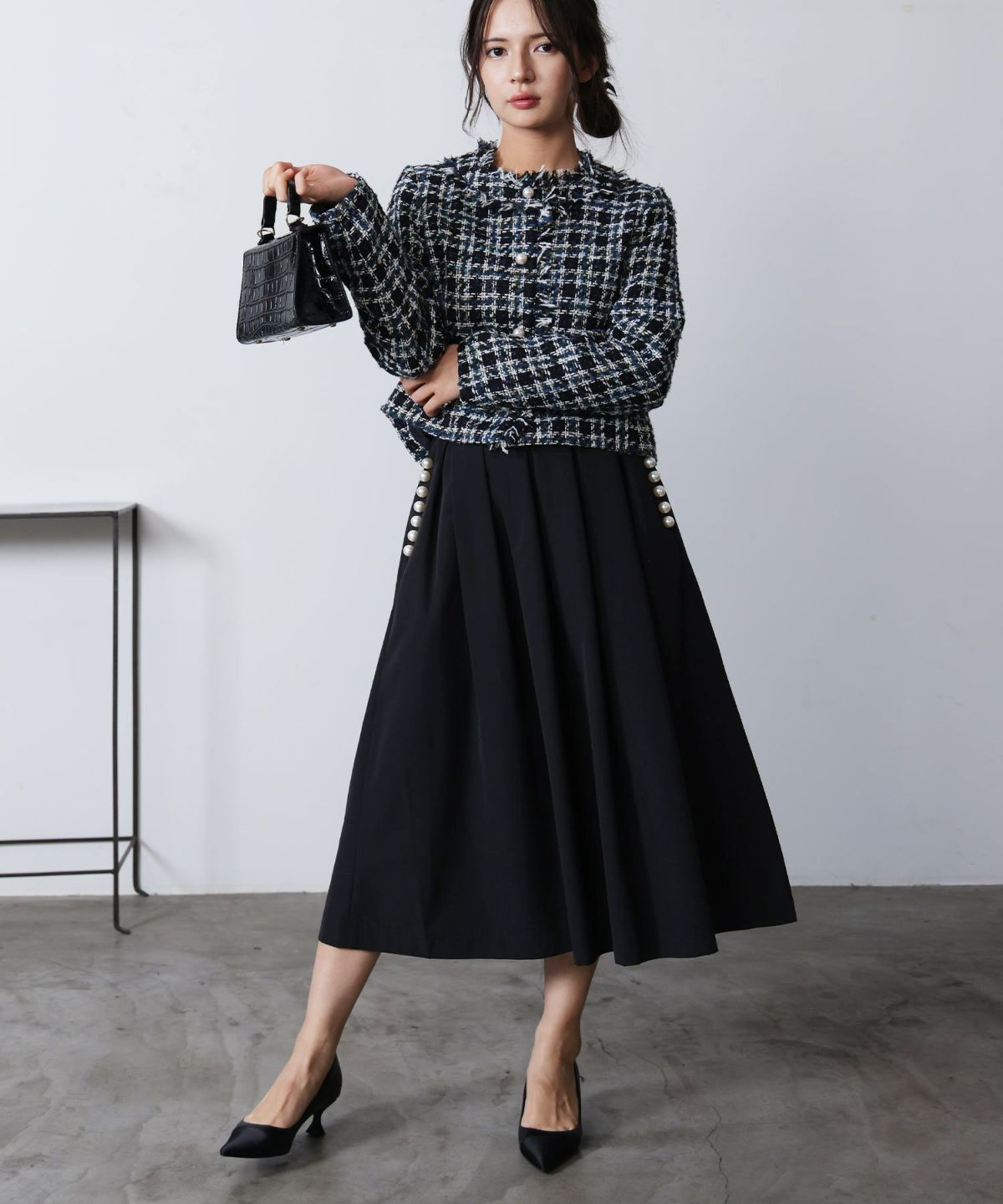 model：H160　着用サイズ：M　ブルー系その他