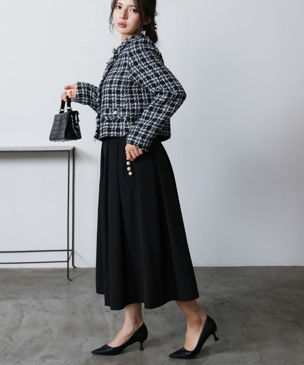 model：H160　着用サイズ：M　ブルー系その他