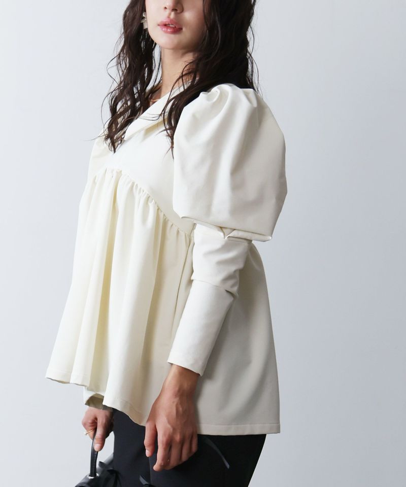 model：H160　着用サイズ：M　アイボリー