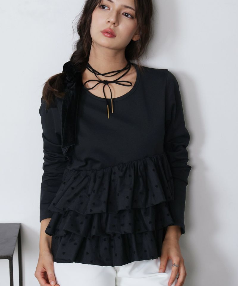 model：H160　着用サイズ：M　ブラック