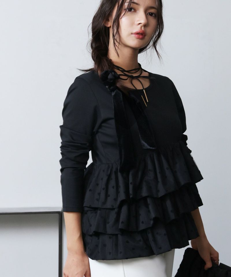 model：H160　着用サイズ：M　ブラック