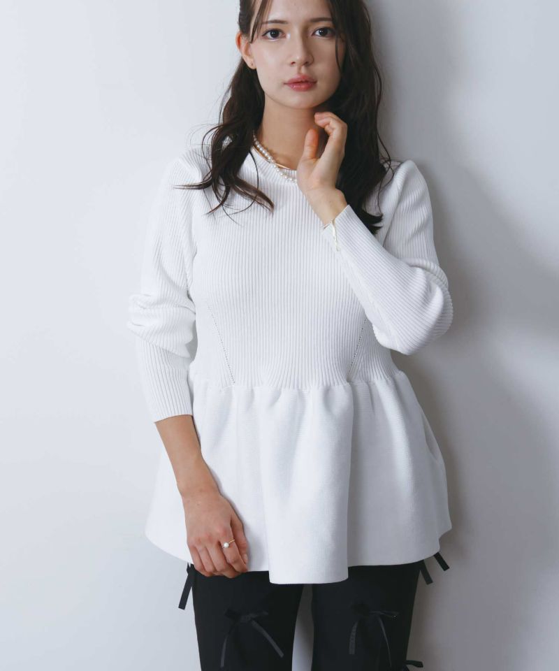 model：H160　着用サイズ：M　オフホワイト