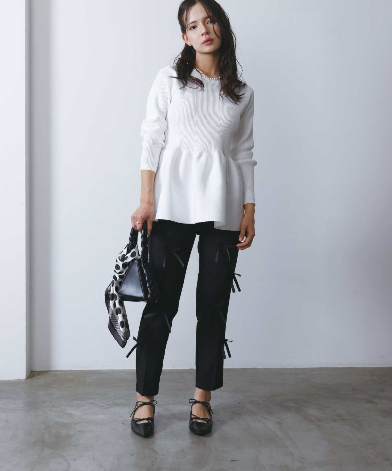 model：H160　着用サイズ：M　オフホワイト