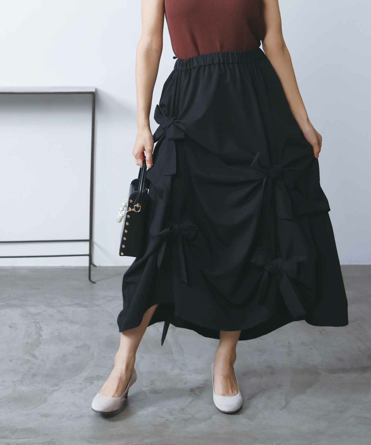 model：H160　着用サイズ：M　ブラック