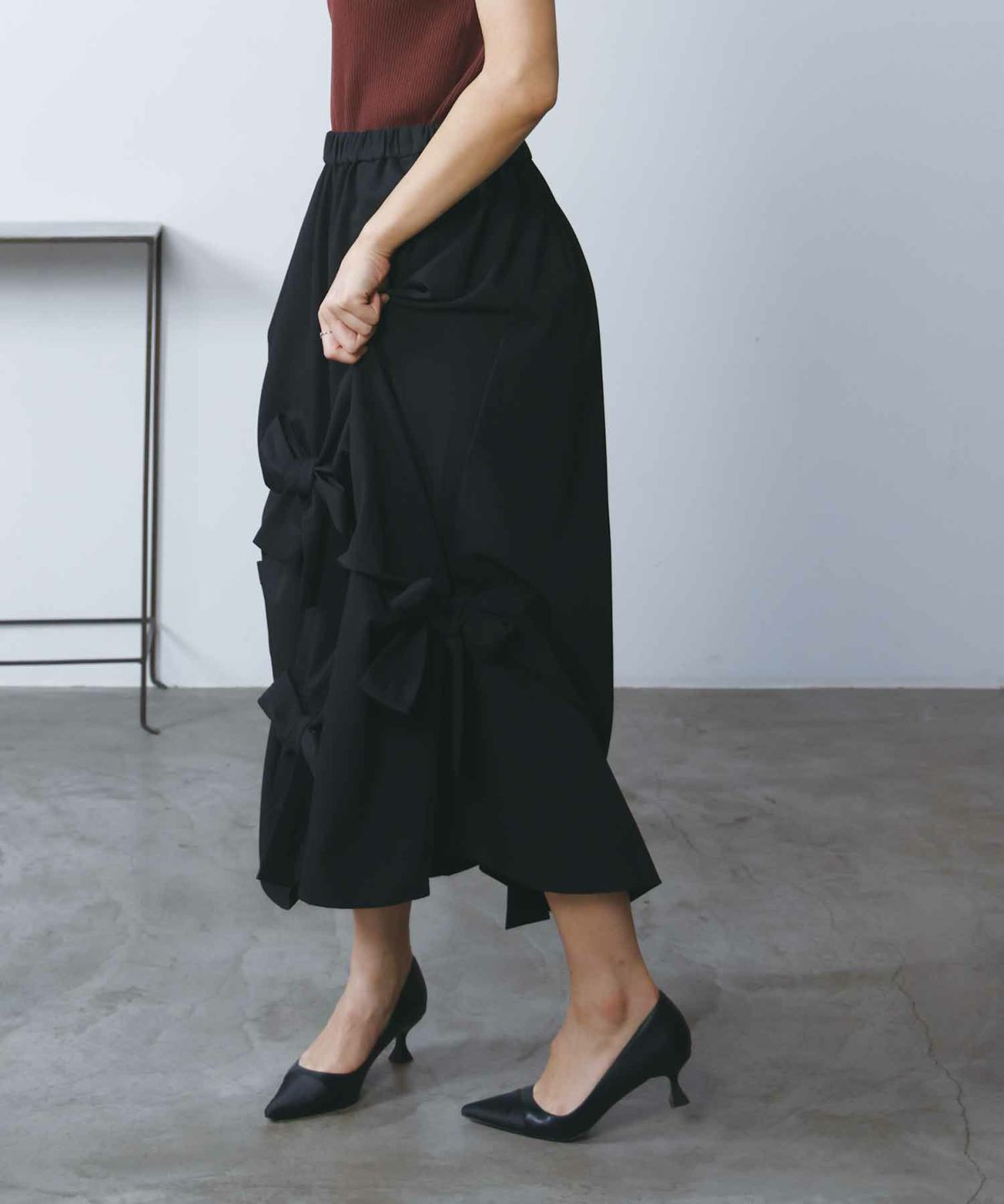 model：H160　着用サイズ：M　ブラック