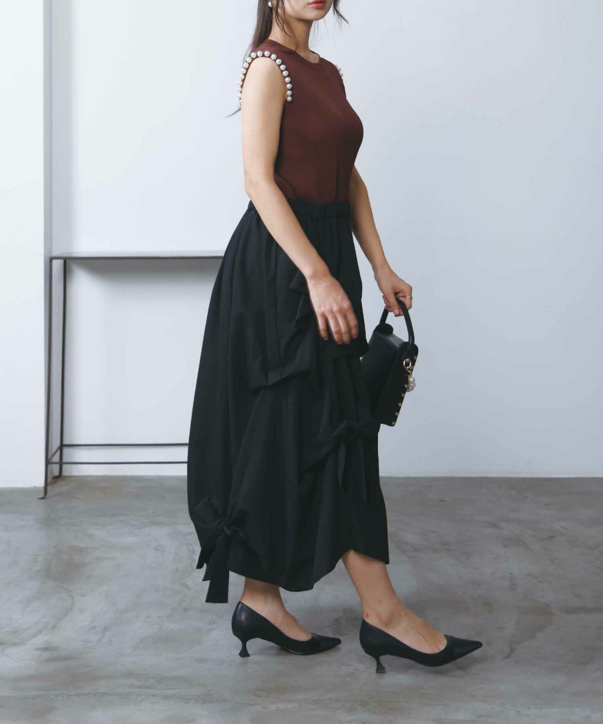 model：H160　着用サイズ：M　ブラック