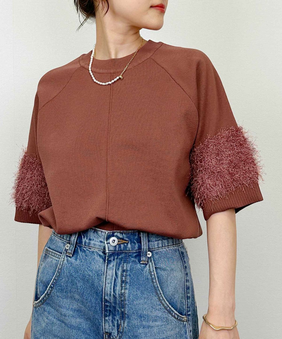 model：H164　着用サイズ：M　テラコッタ