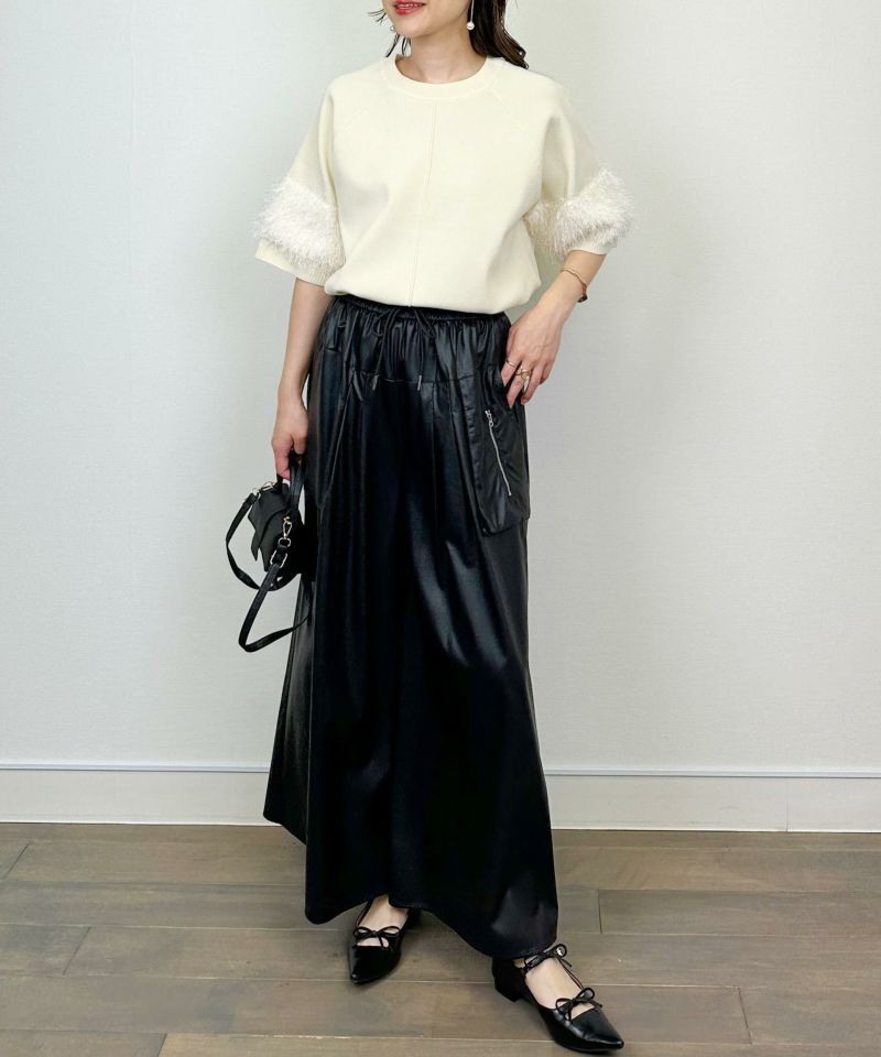 model：H164　着用サイズ：M　アイボリー