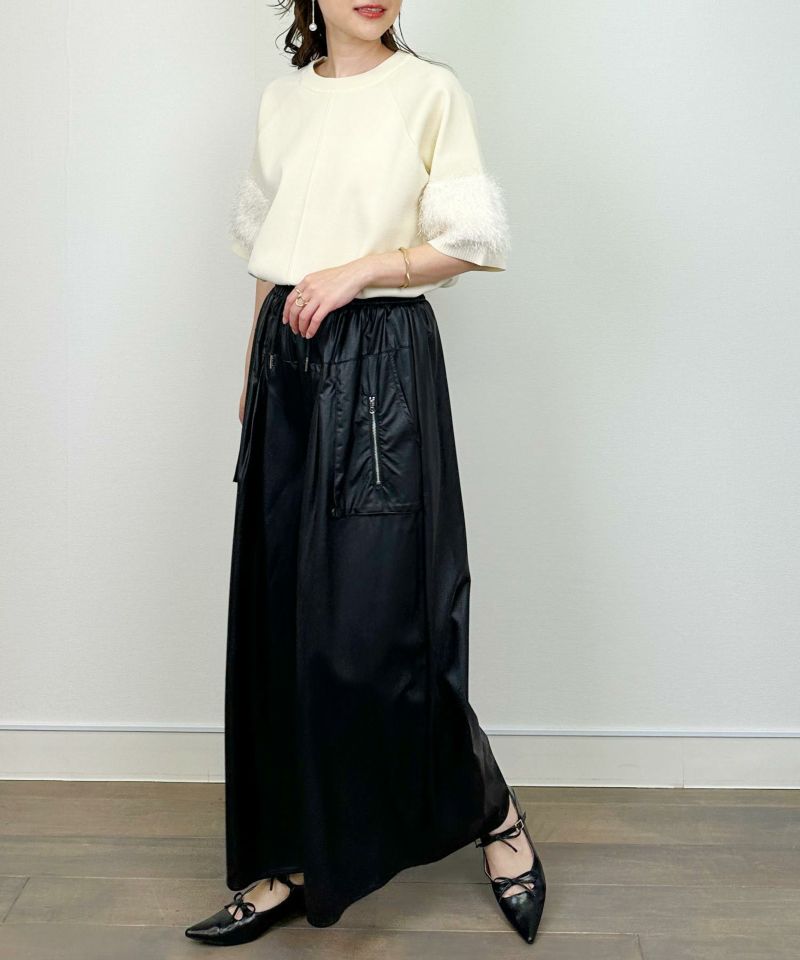 model：H164　着用サイズ：M　アイボリー