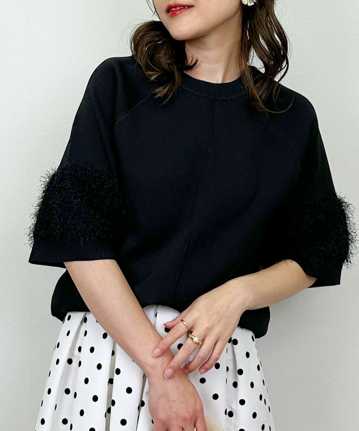 model：H164　着用サイズ：M　ブラック