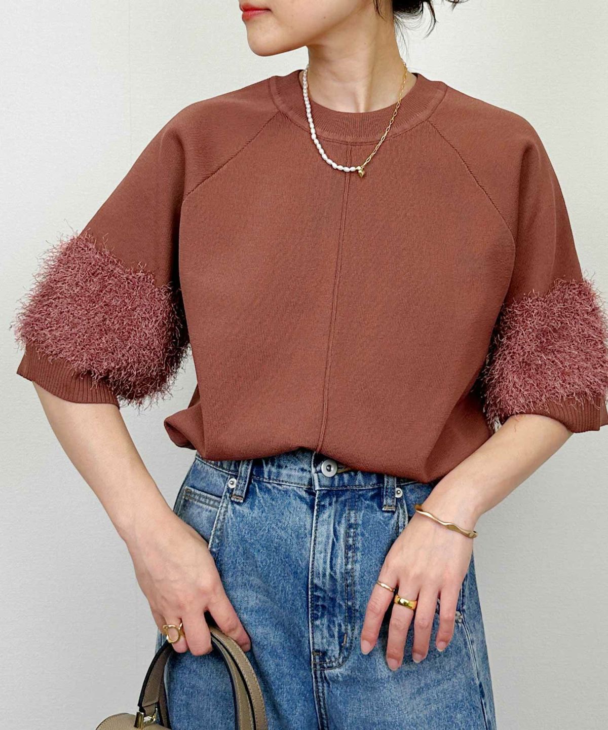 model：H164　着用サイズ：M　テラコッタ