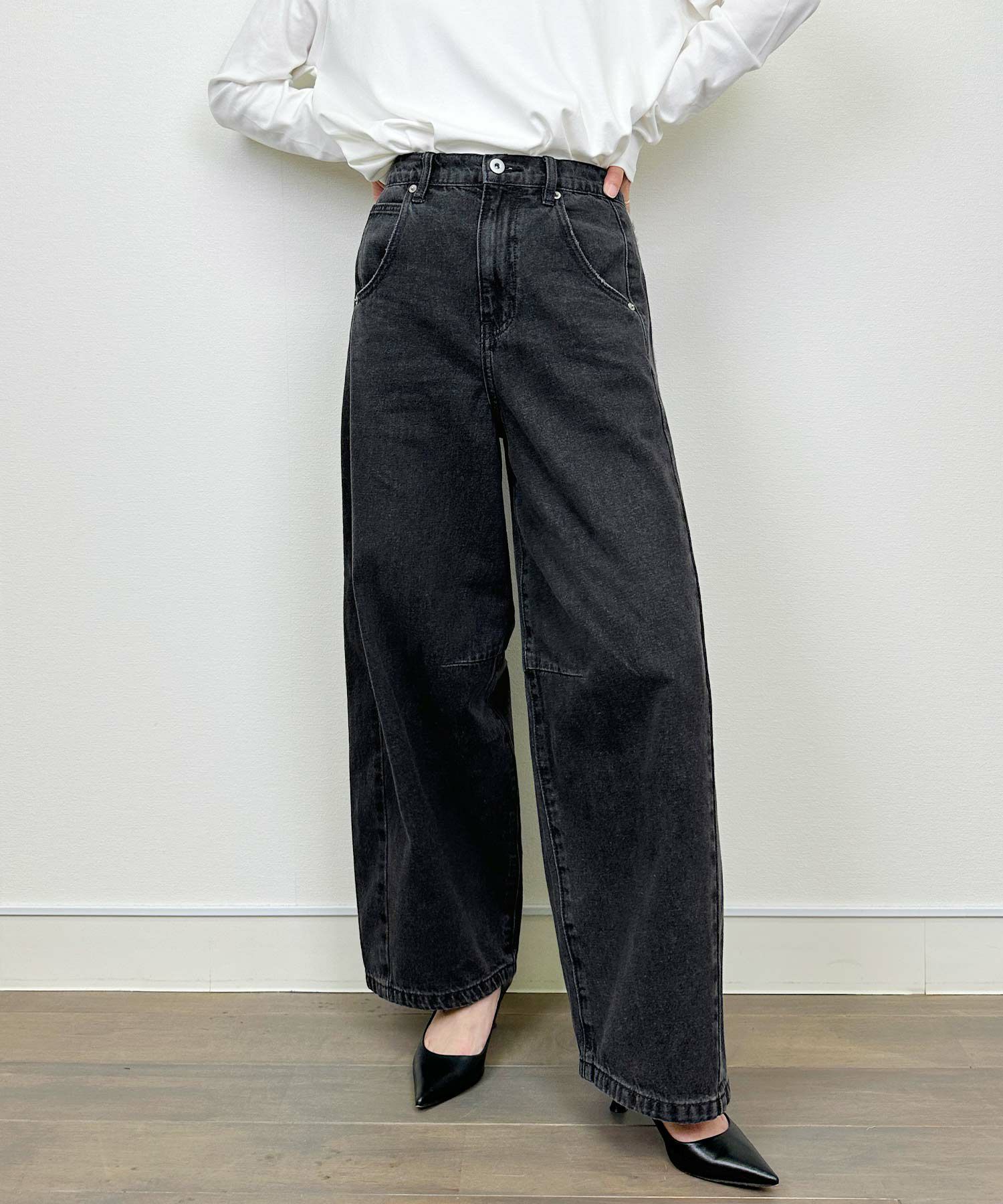 model：H164　着用サイズ：M　ブラック