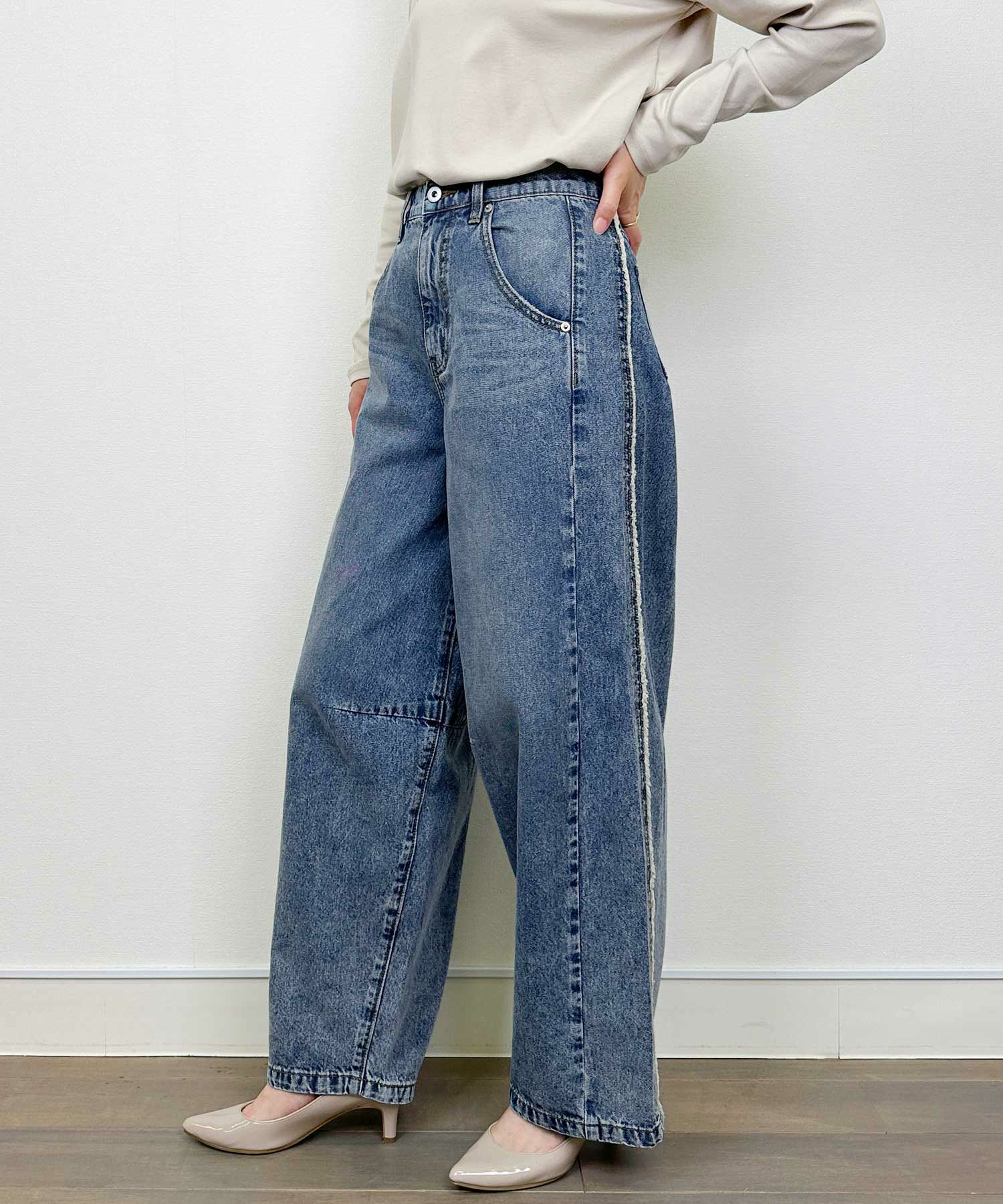 model：H164　着用サイズ：M　ブルー