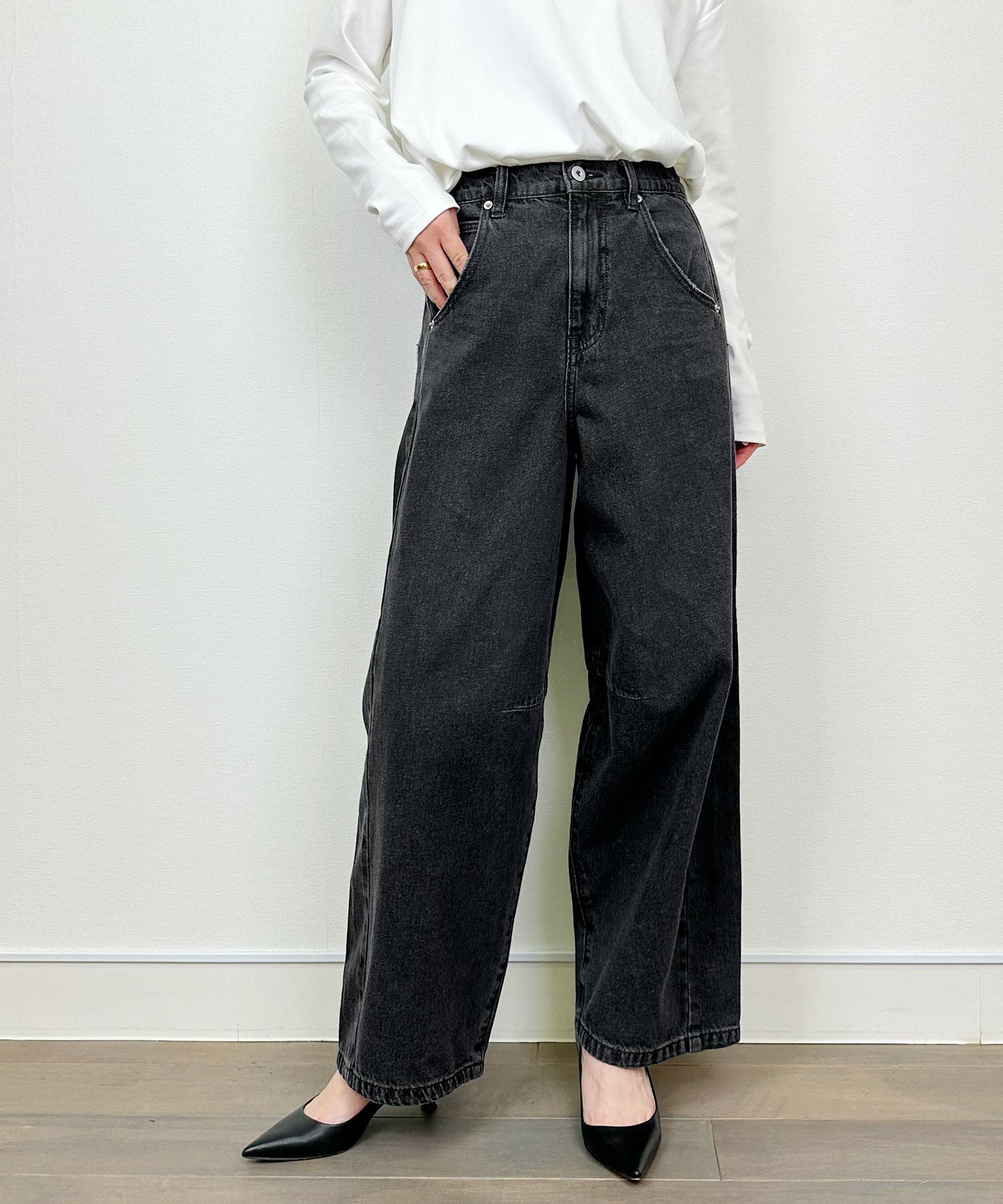 model：H164　着用サイズ：M　ブラック