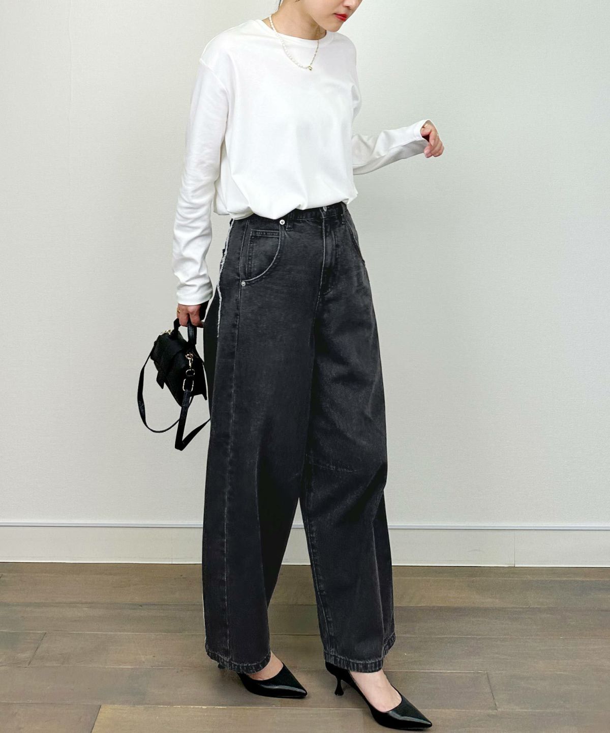 model：H164　着用サイズ：M　ブラック