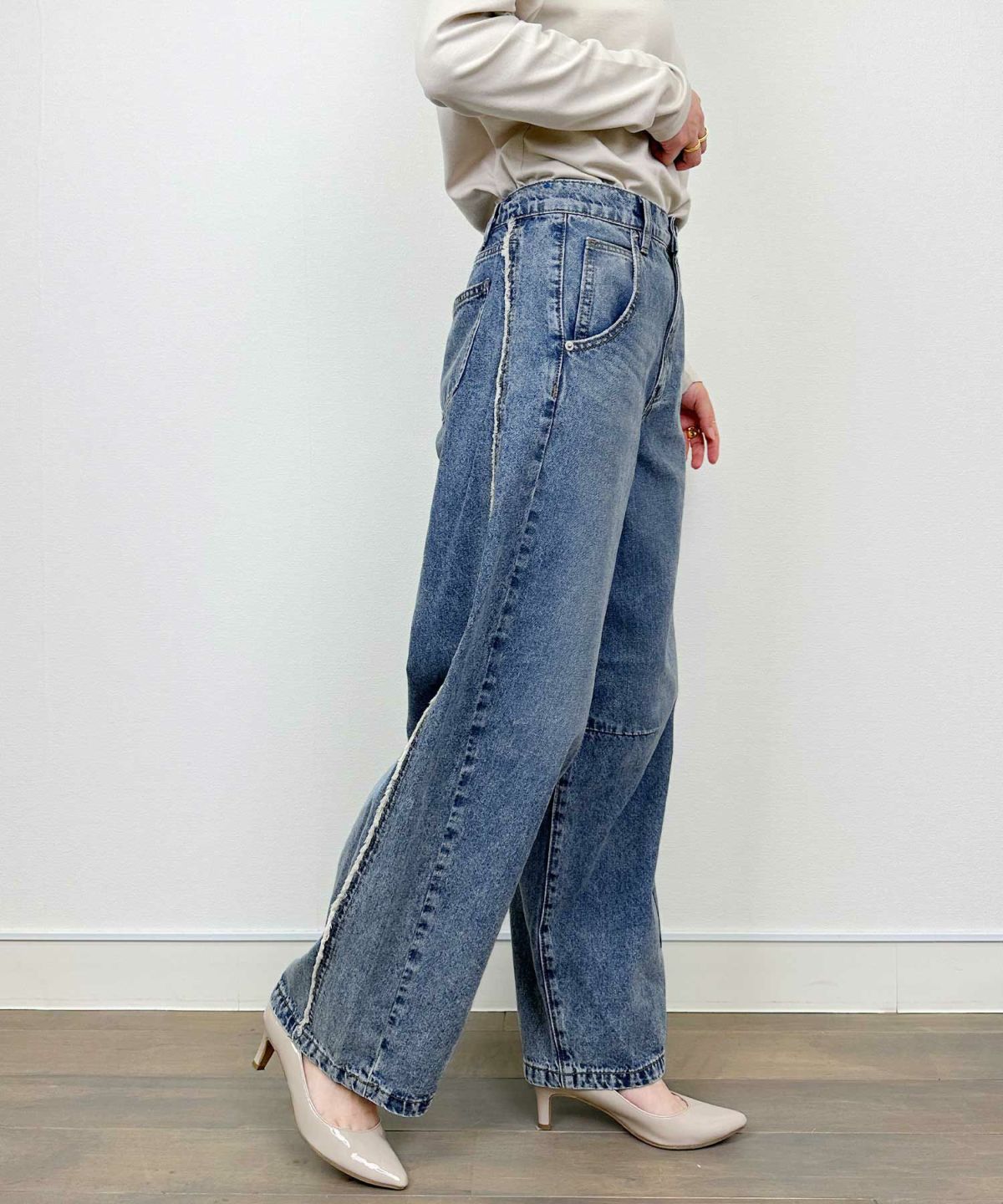 model：H164　着用サイズ：M　ブルー