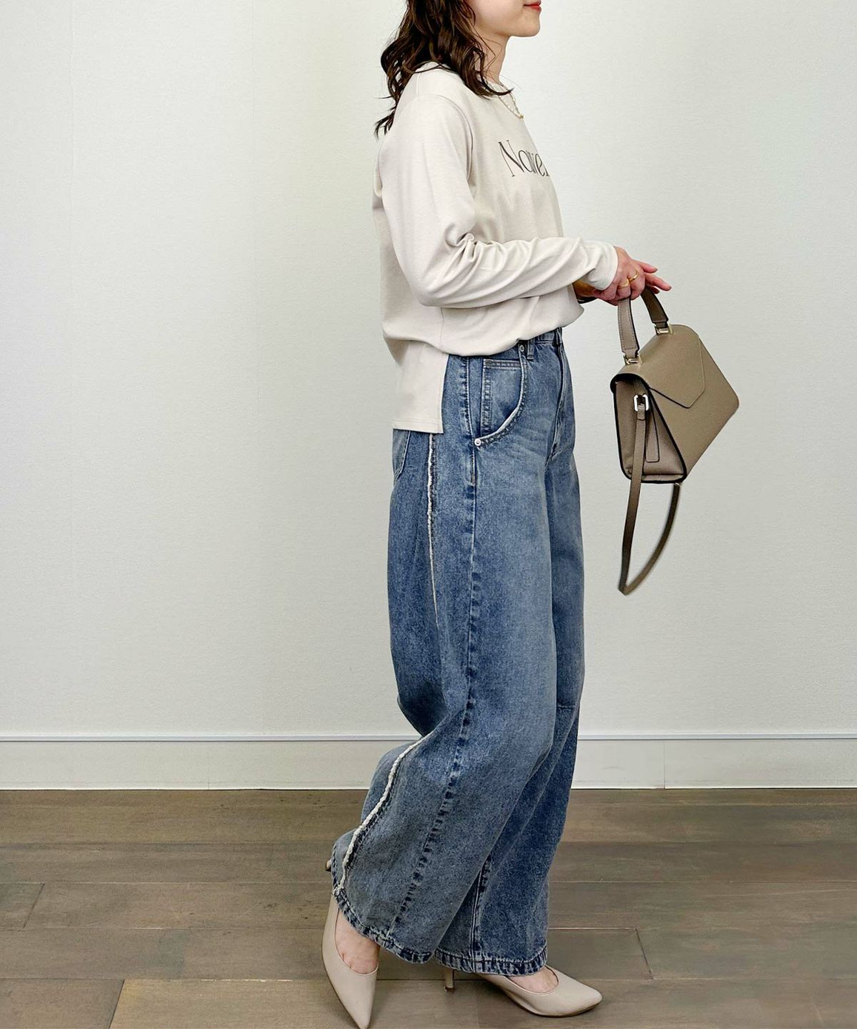 model：H164　着用サイズ：M　ブルー