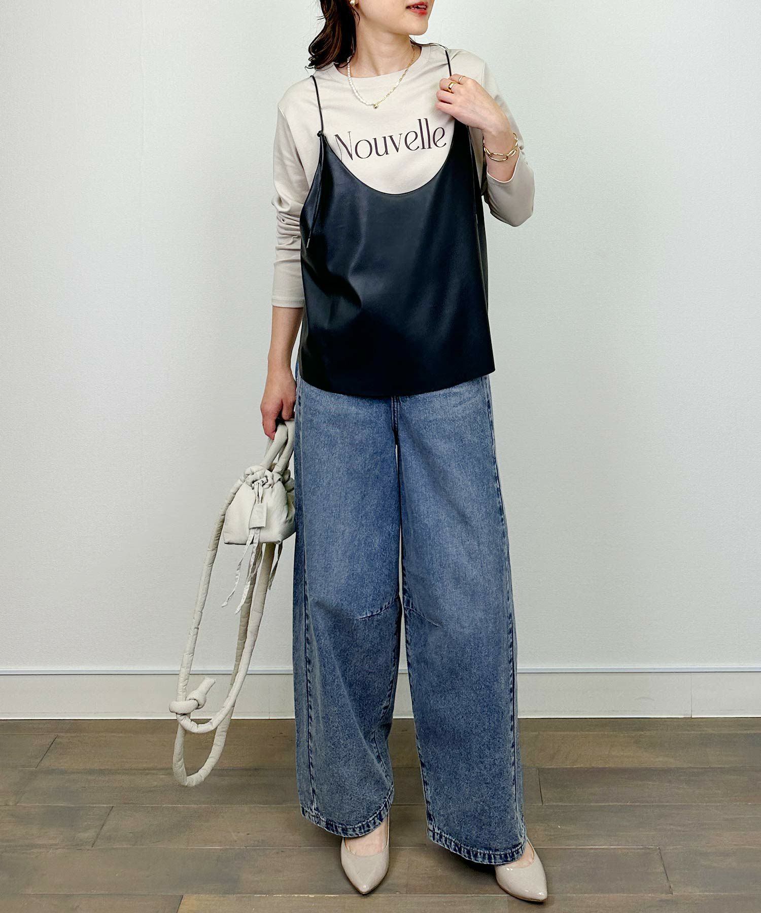 model：H164　着用サイズ：M　2WAYで