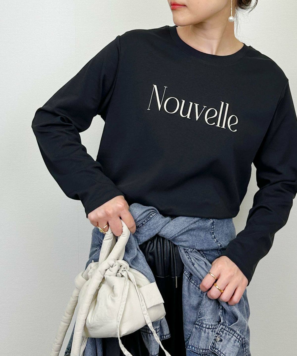 model：H164　着用サイズ：M　ブラック