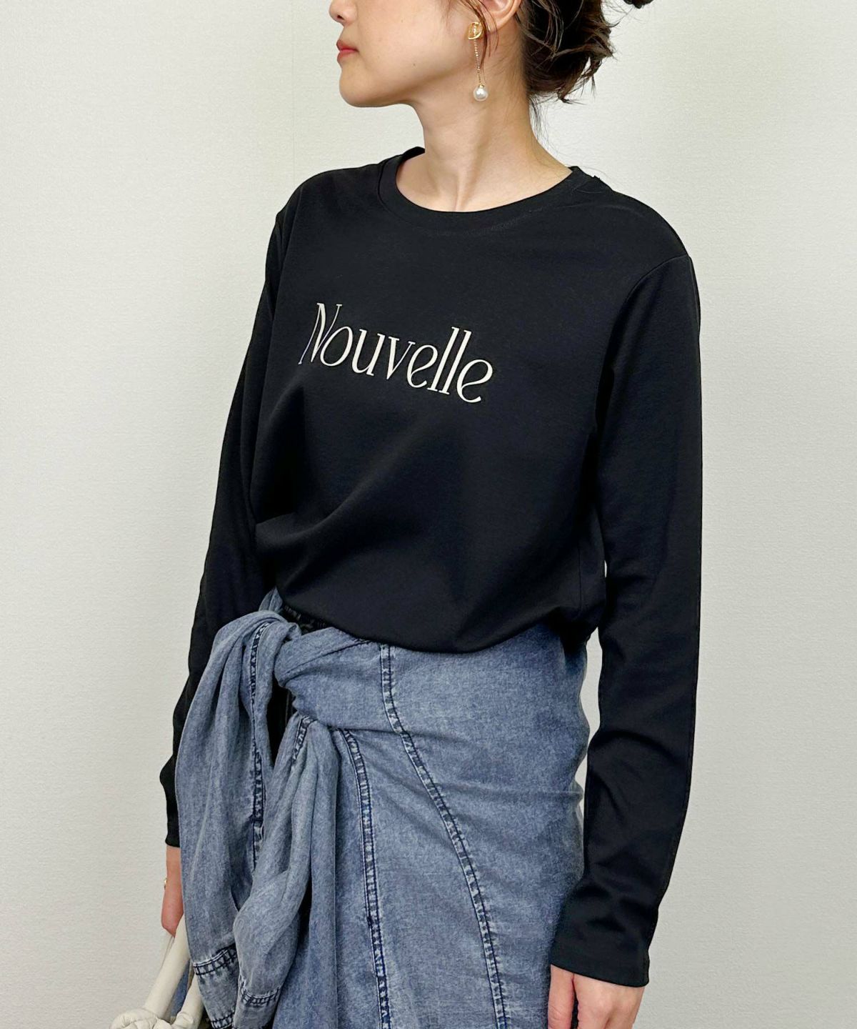 model：H164　着用サイズ：M　ブラック