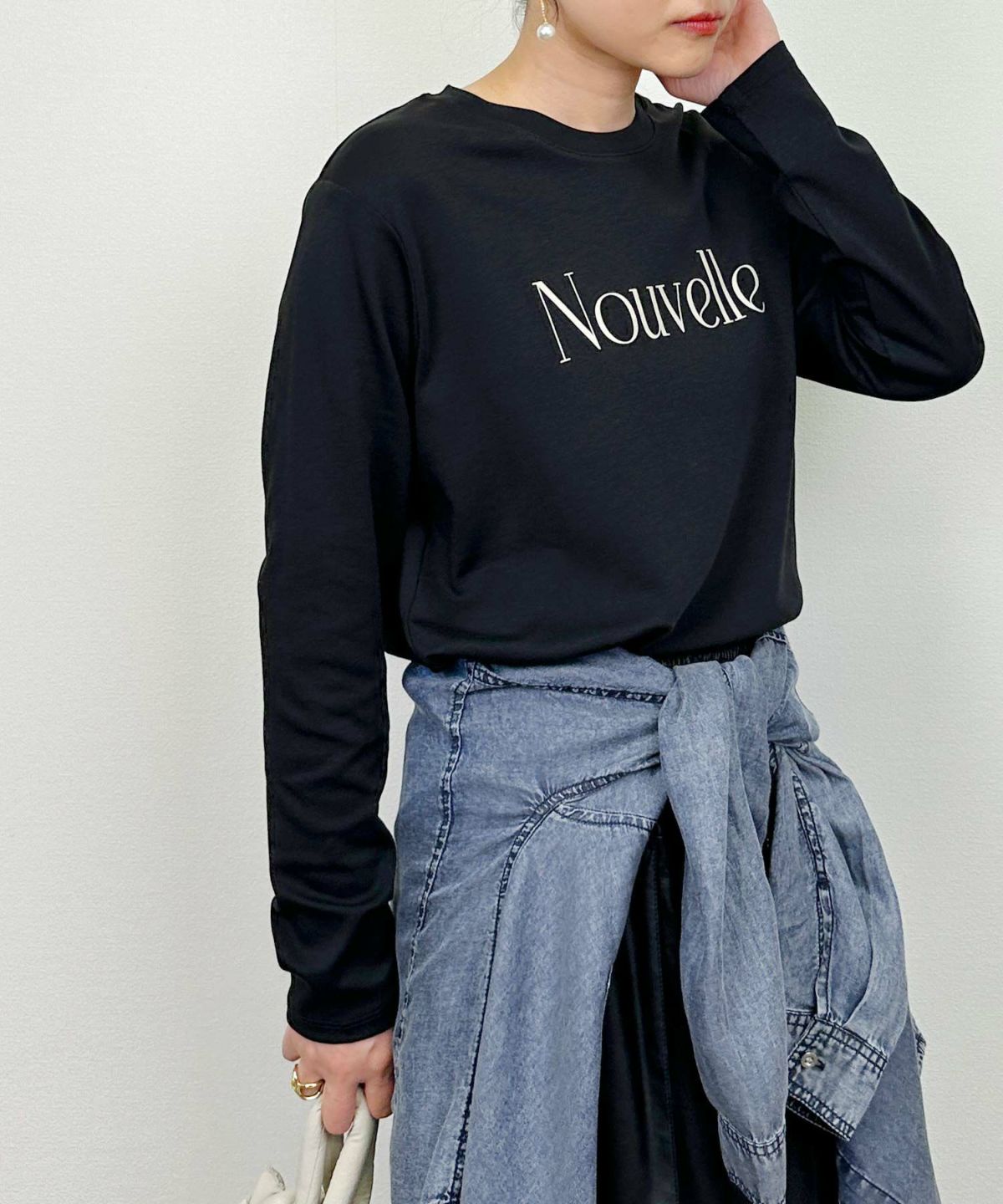 model：H164　着用サイズ：M　ブラック