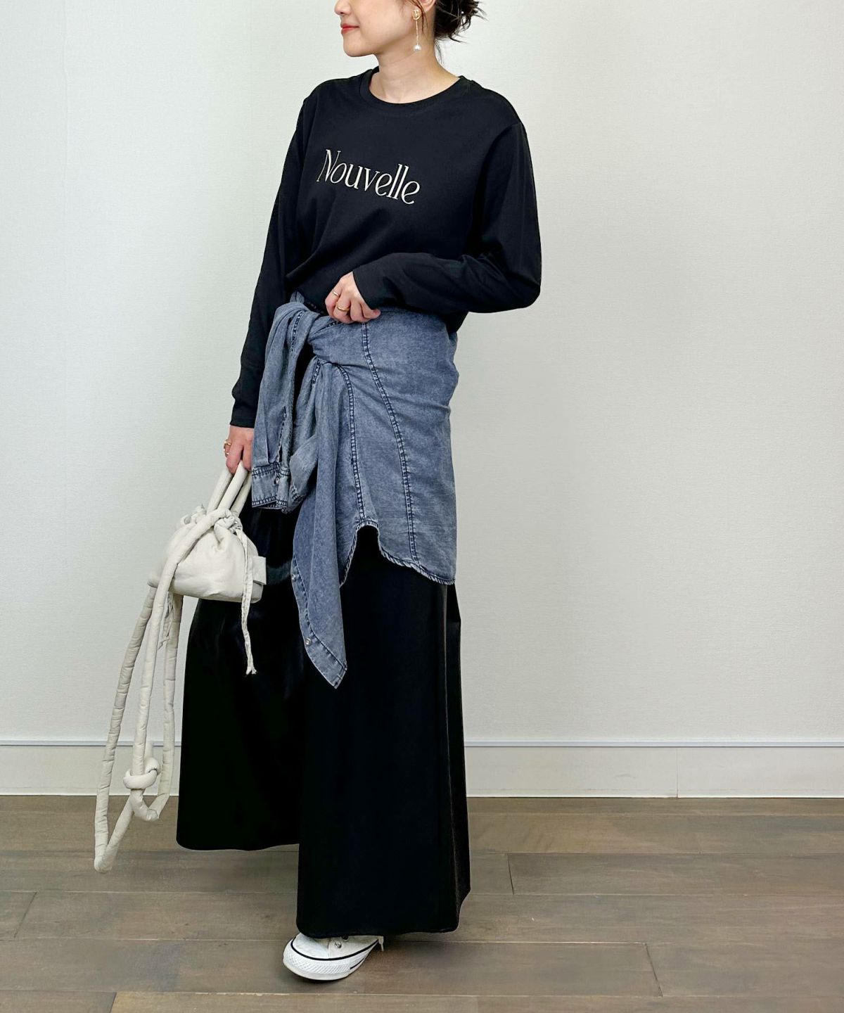 model：H164　着用サイズ：M　ブラック