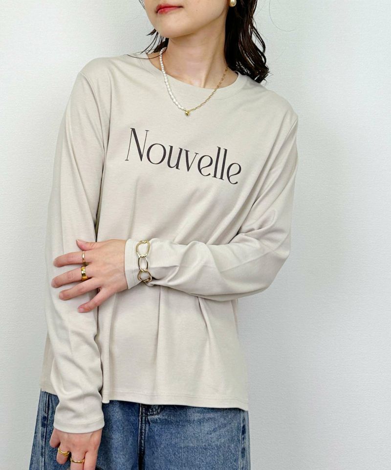 model：H164　着用サイズ：M　グレイッシュベージュ