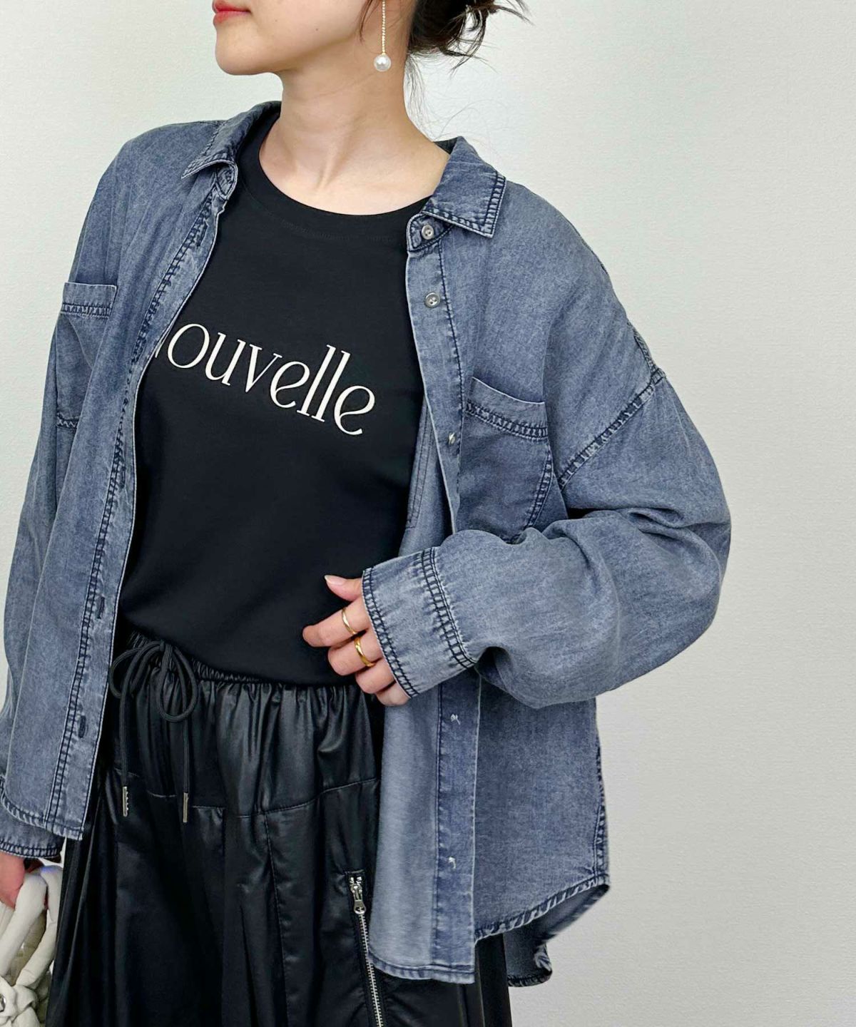 model：H164　着用サイズ：M　ダークブルー