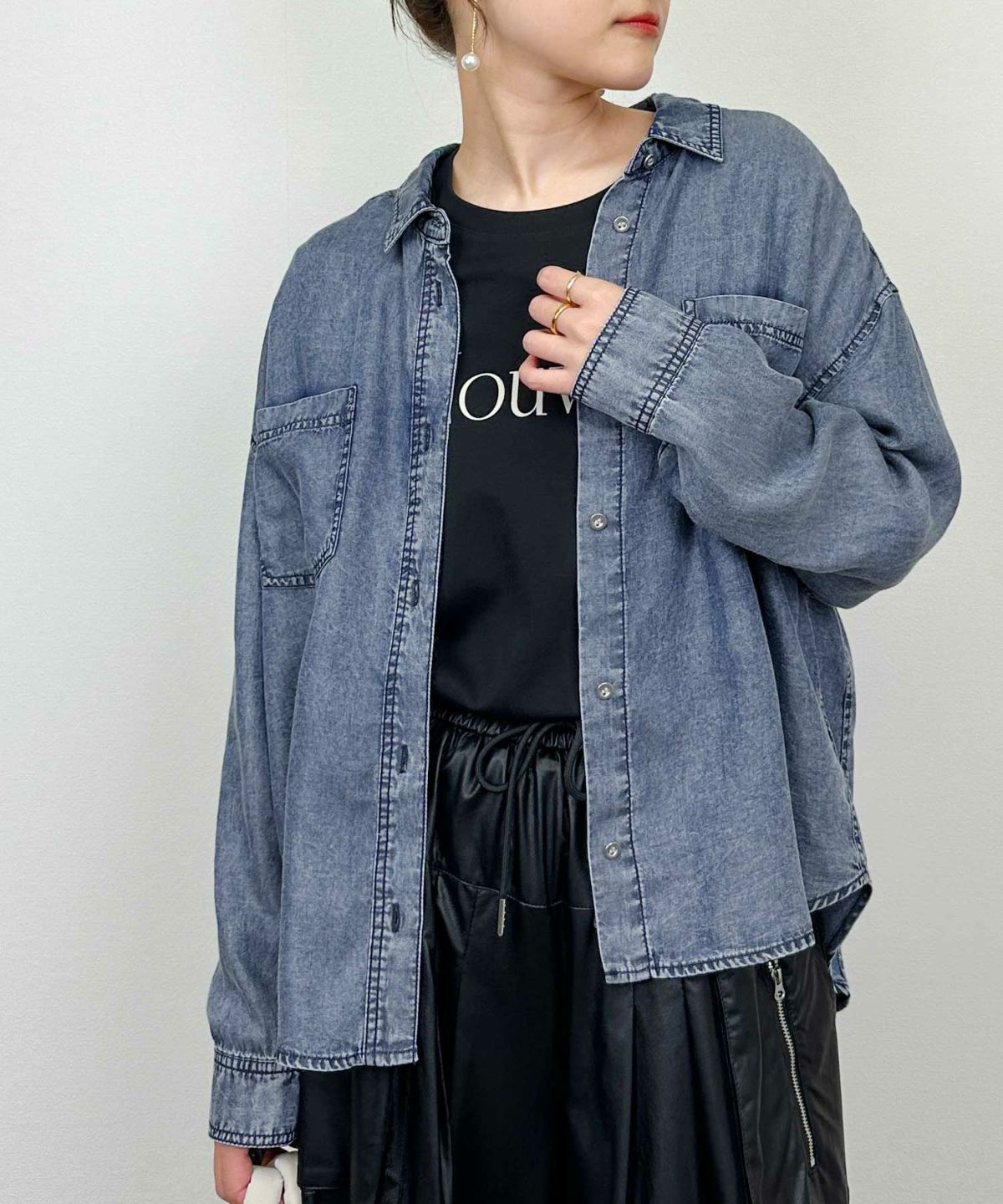 model：H164　着用サイズ：M　ダークブルー