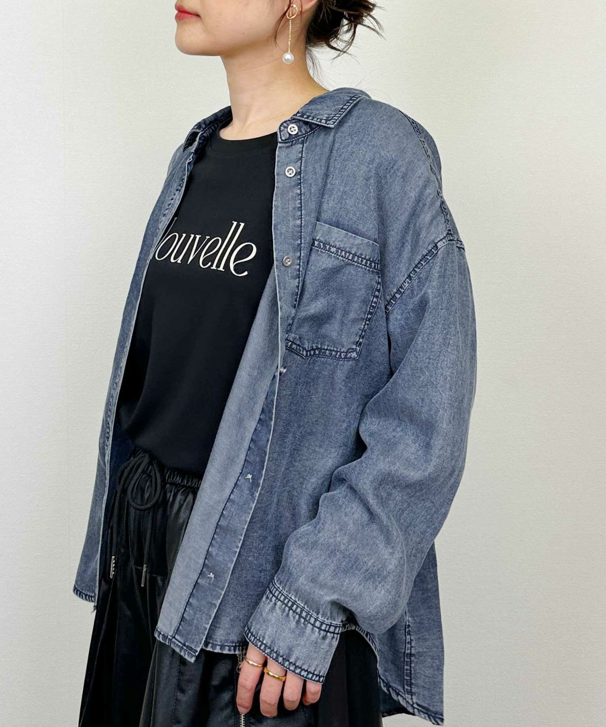 model：H164　着用サイズ：M　ダークブルー