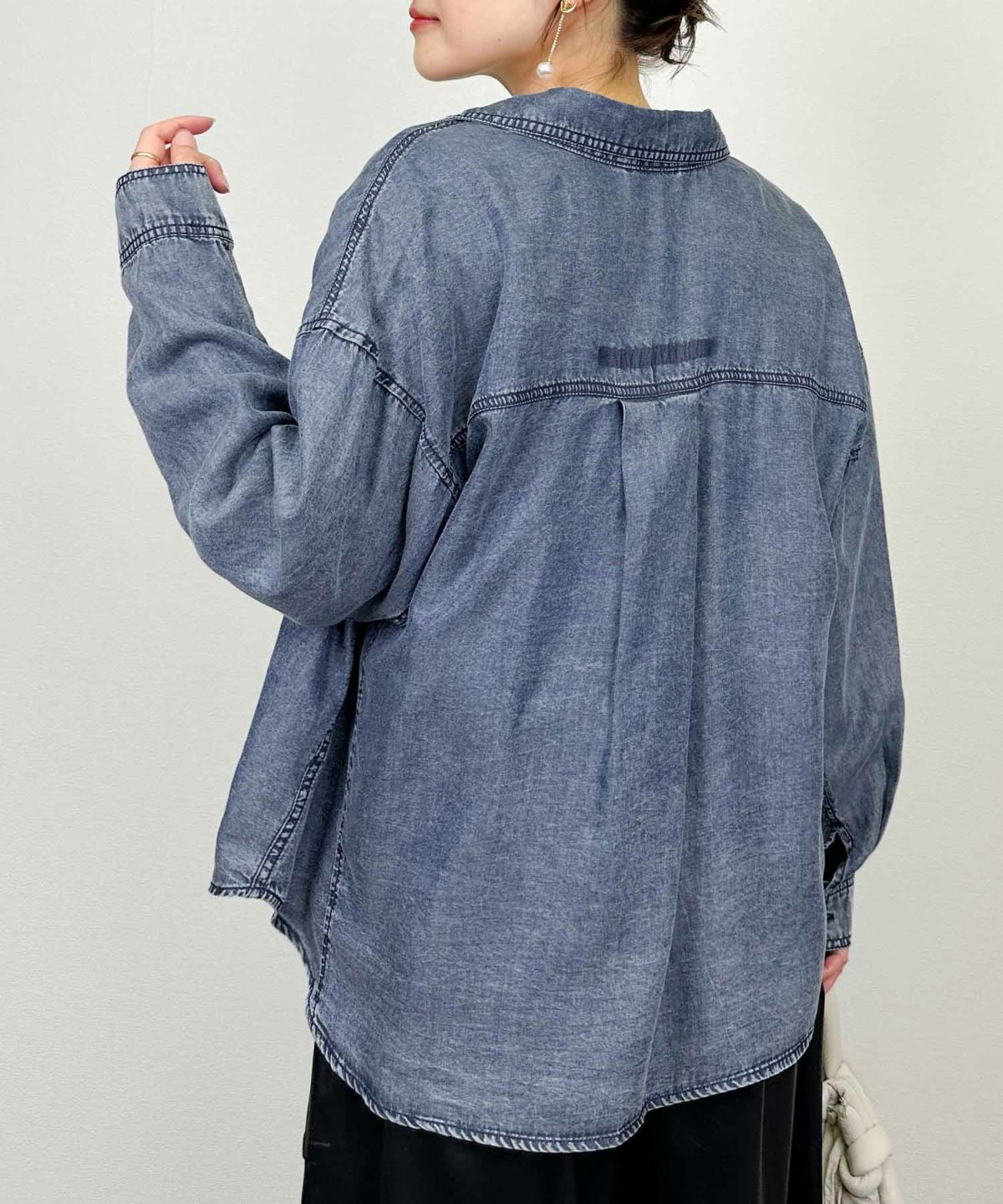 model：H164　着用サイズ：M　ダークブルー