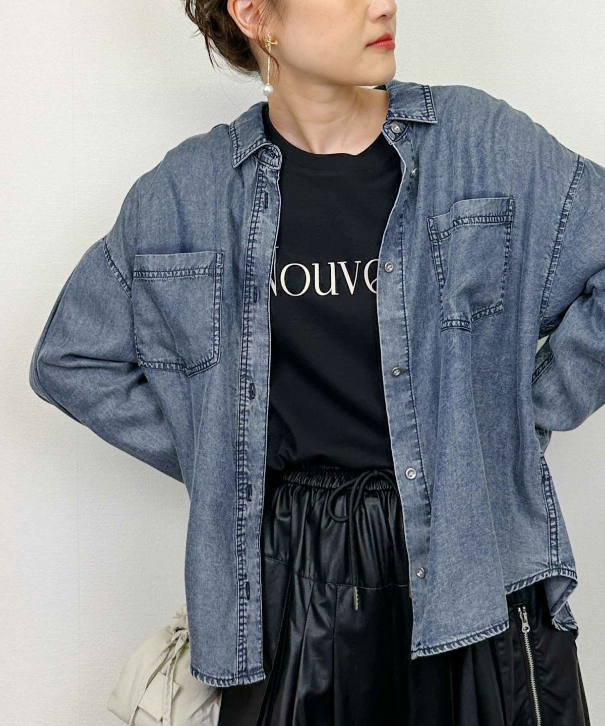 model：H164　着用サイズ：M　ダークブルー