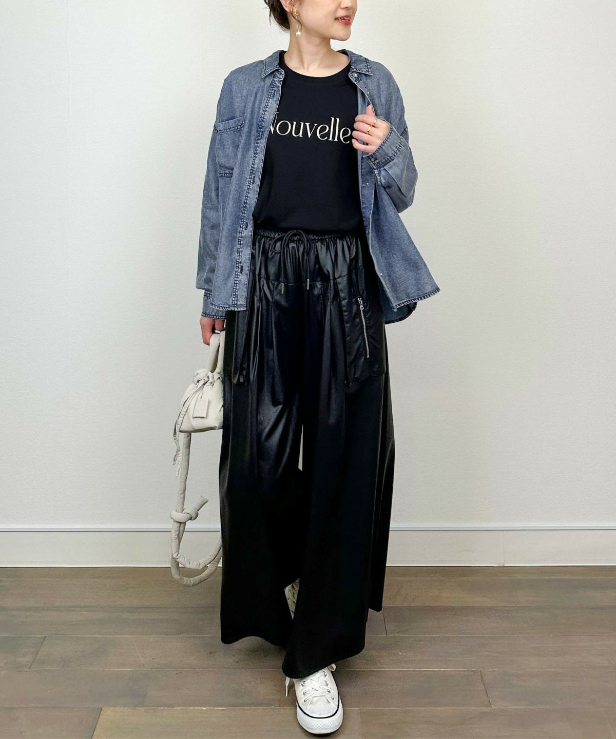 model：H164　着用サイズ：M　ダークブルー