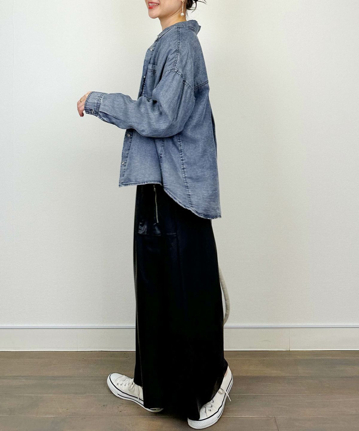 model：H164　着用サイズ：M　ダークブルー