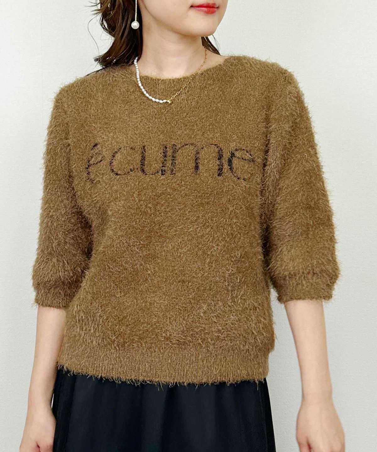 model：H164　着用サイズ：M　モカ