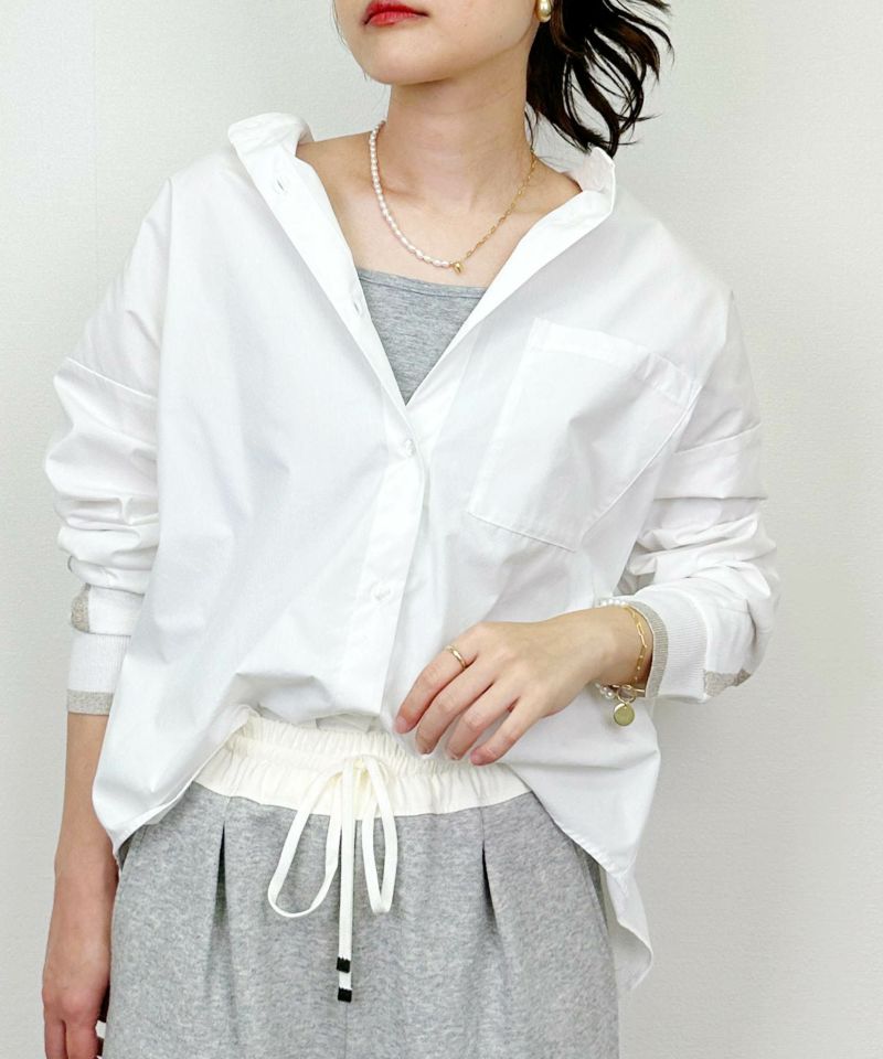 model：H164　着用サイズ：M　オフホワイト