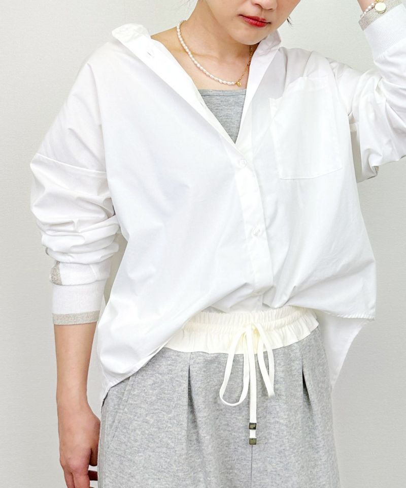 model：H164　着用サイズ：M　オフホワイト