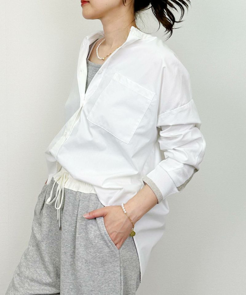 model：H164　着用サイズ：M　オフホワイト