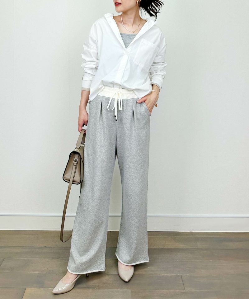 model：H164　着用サイズ：M　オフホワイト