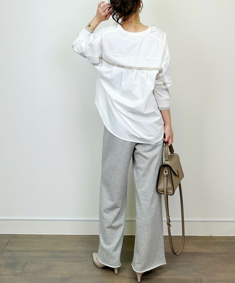 model：H164　着用サイズ：M　オフホワイト