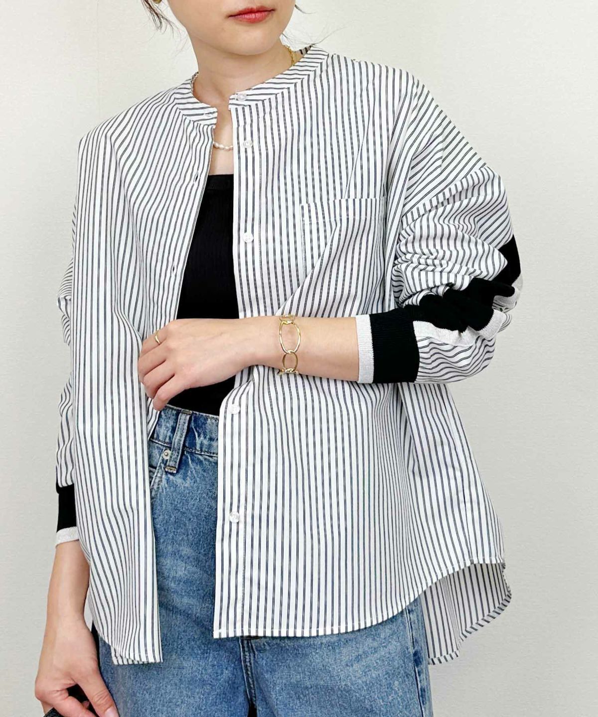 model：H164　着用サイズ：M　ホワイト系その他