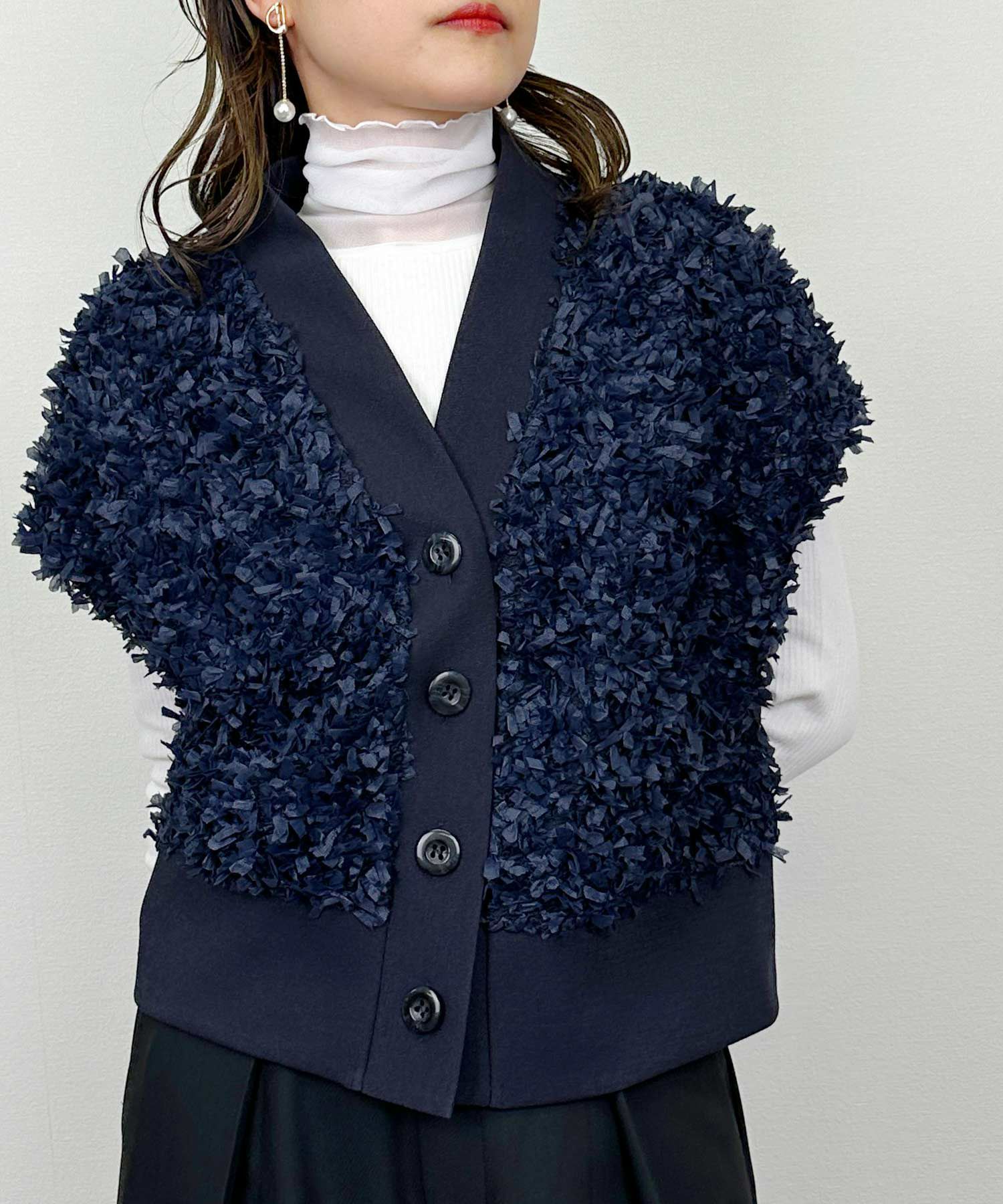 model：H164　着用サイズ：M　ネイビー