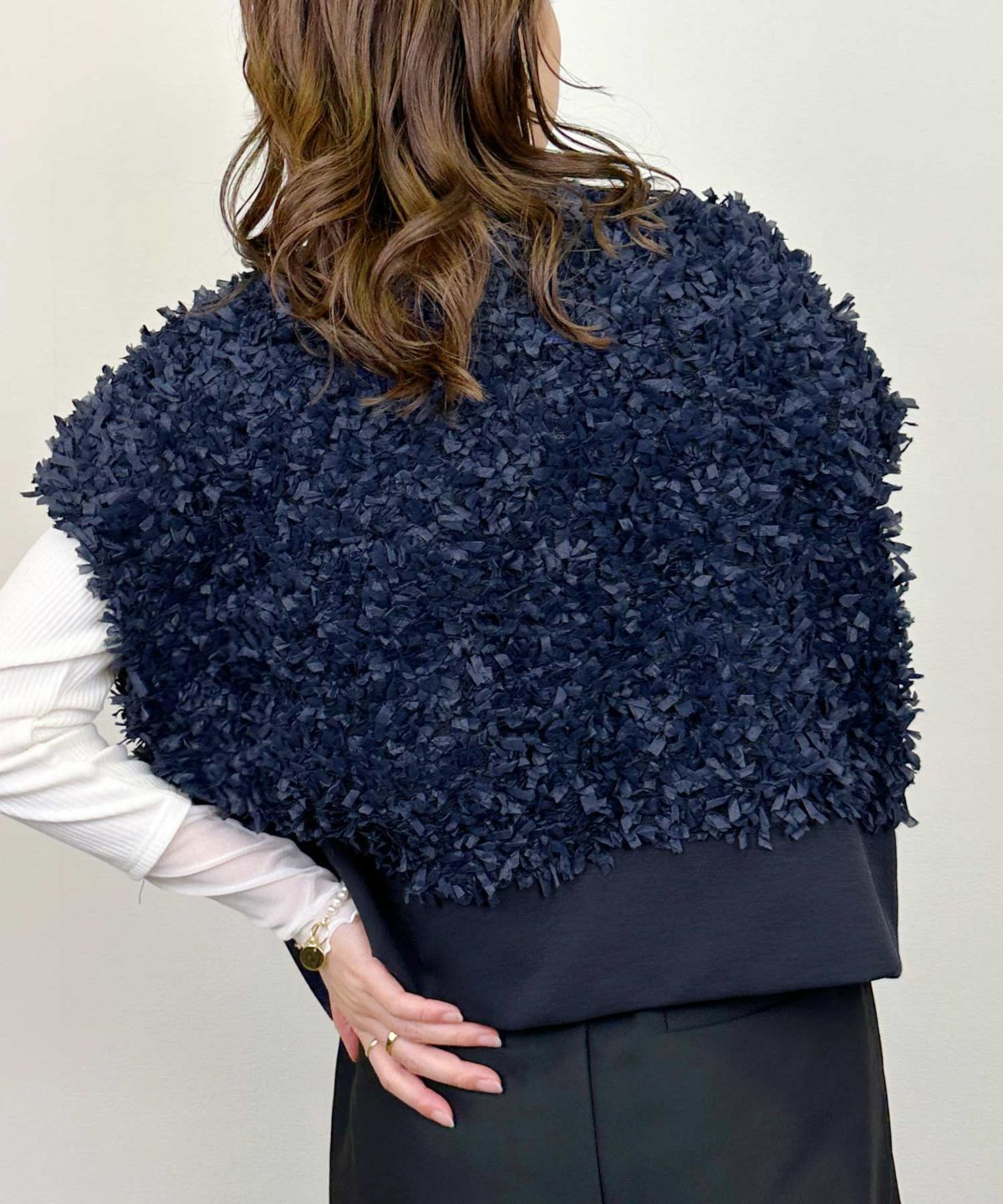 model：H164　着用サイズ：M　ネイビー