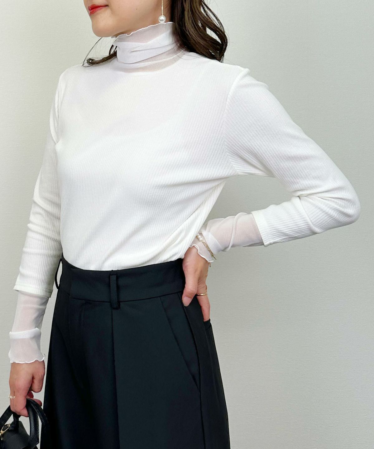 model：H164　着用サイズ：M　アイボリー