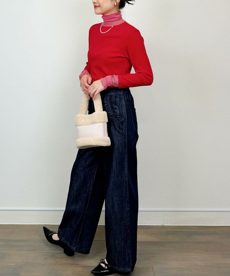 model：H164　着用サイズ：M　レッド