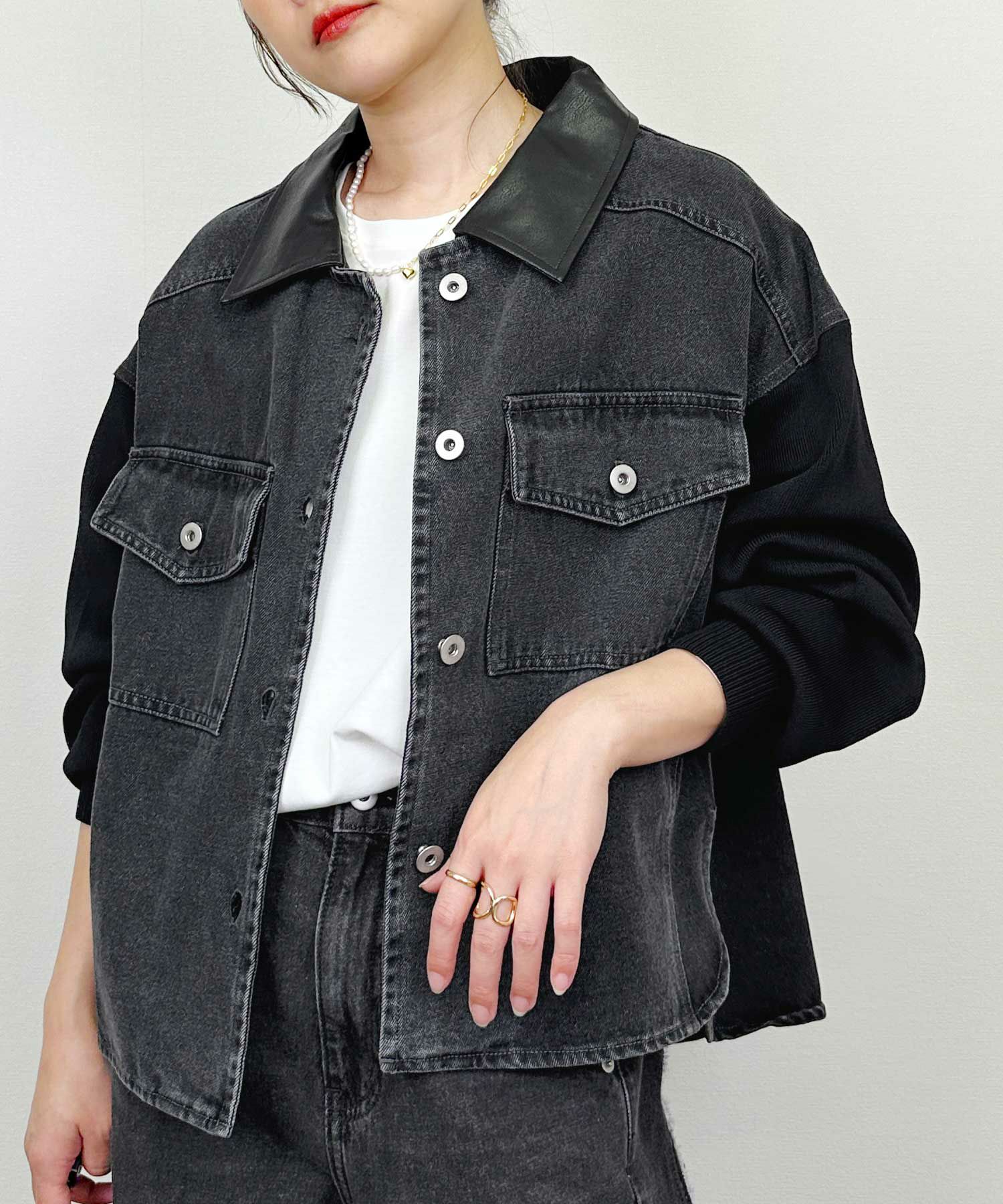 model：H164　着用サイズ：M　ブラック