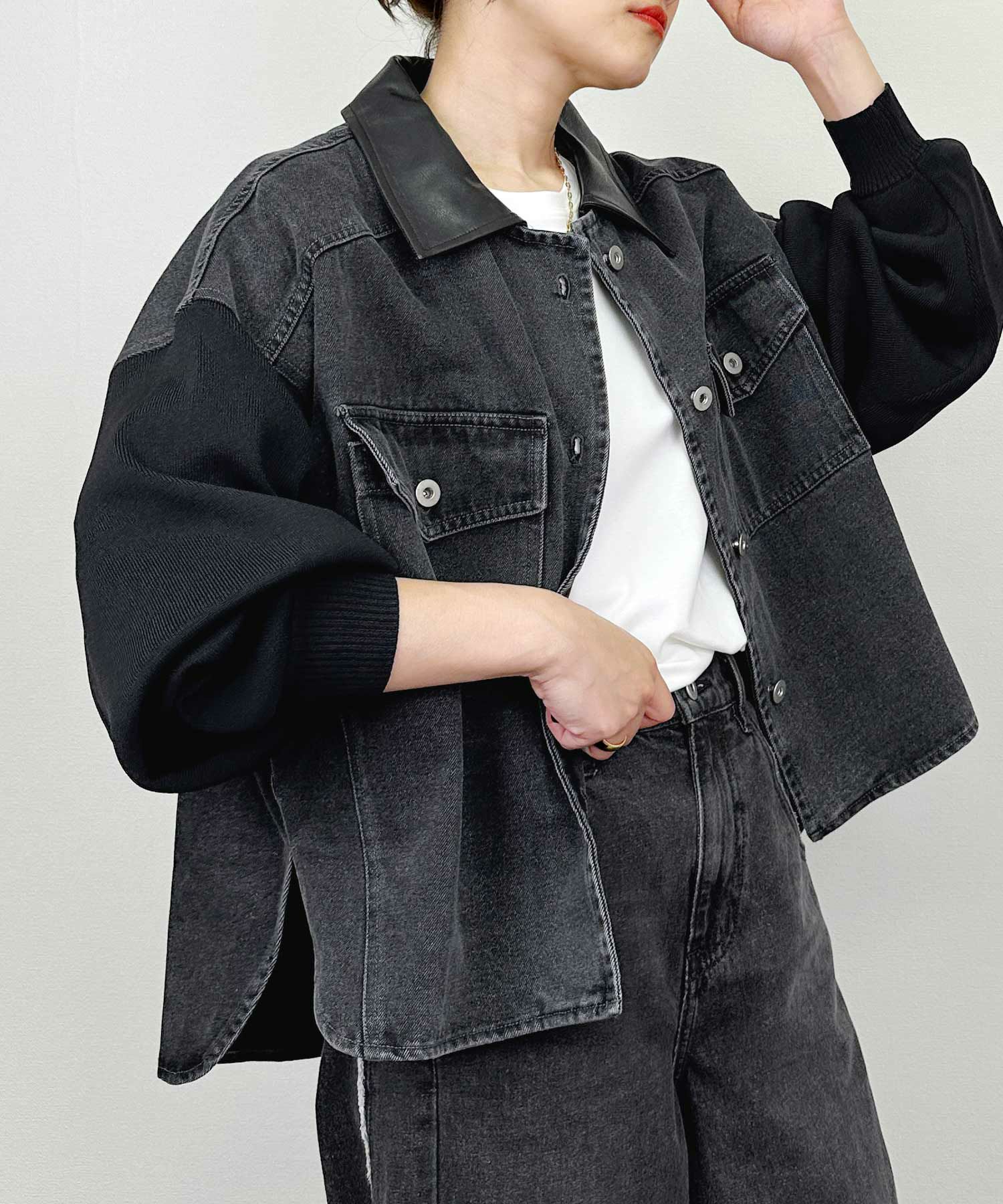 model：H164　着用サイズ：M　ブラック